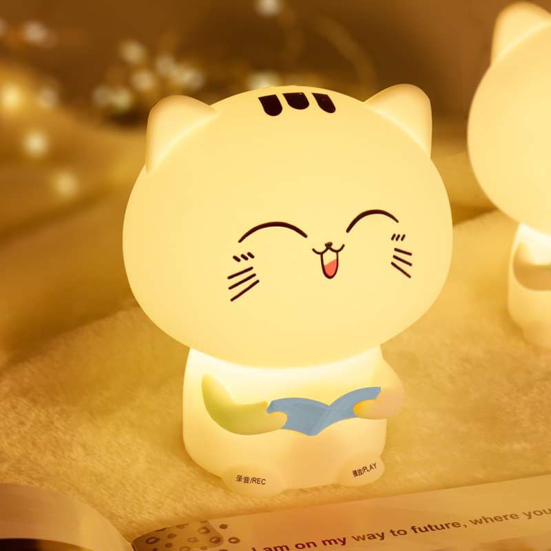 Đèn ngủ mèo silicon đèn ngủ mèo siêu cute dễ thương