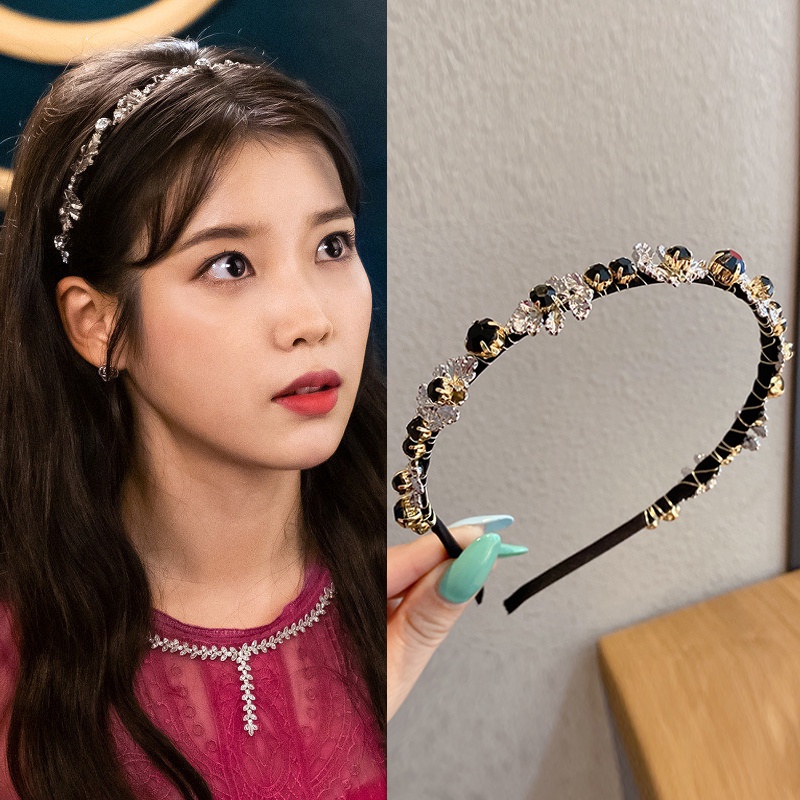 Băng Đô Đính Pha Lê Sang Trọng Phong Cách Hàn Quốc