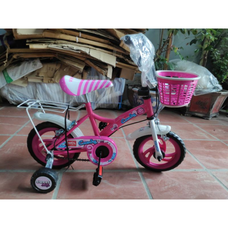 xe đạp 4 bánh trẻ em 12inh, 14inh cho bé 2-5 tuổi lốp đặc nhựa chợ lớn( lắp sẵn)🍒🍒freeship🍒🍒hkm sữa enfa