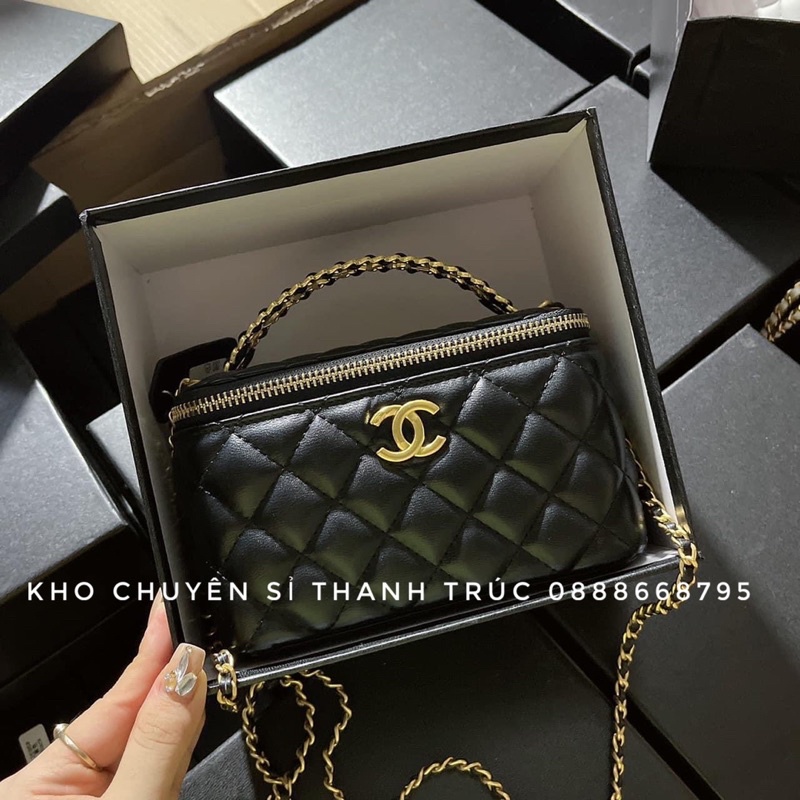 Túi cốp trần ô da mềm quai sắt C mini size 17cm siêu hot 2022
