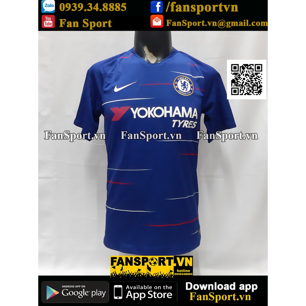 Áo đấu bóng đá Chelsea 2018 2019 home shirt jersey blue 919009-496 Nike