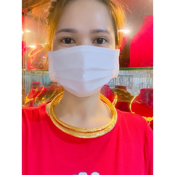 Set 2 kiềng cổ chạm rồng phụng bản dẹp mạ vàng 24 cao cấp mẫu mới về ( mua kiềng tặng 1 nhẫn 2 chỉ m