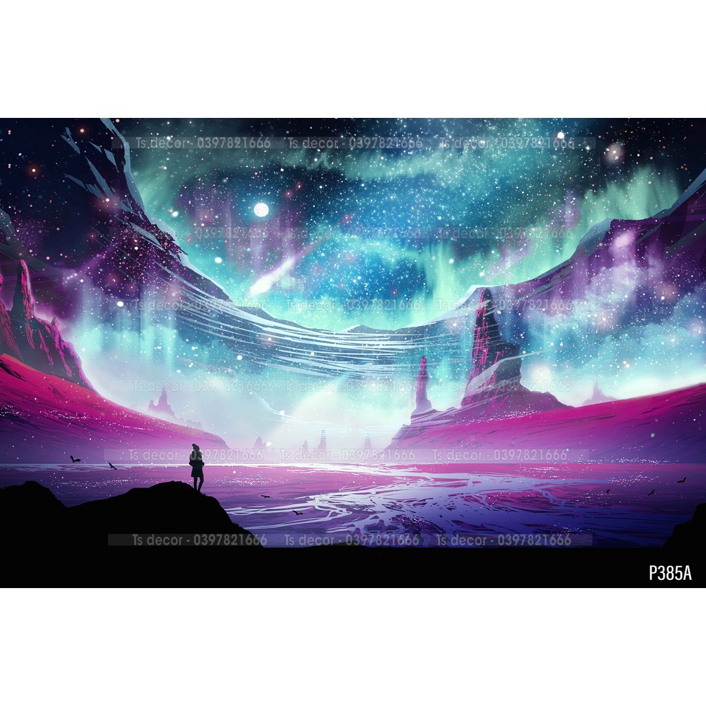 Phông Nền Không Gian Vũ Trụ Giành Cho Streamer, Game Thủ