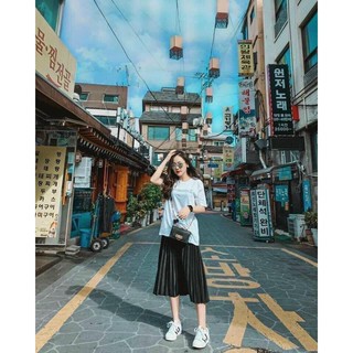 V3 Chân Váy Dập Ly Dáng Dài