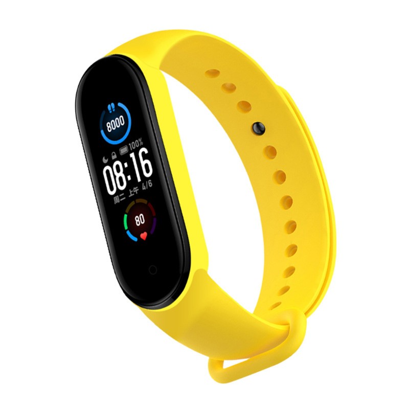 Dây Đeo Thay Thế Chất Liệu Silicon Màu Trơn Cho Xiaomi Mi Band 6