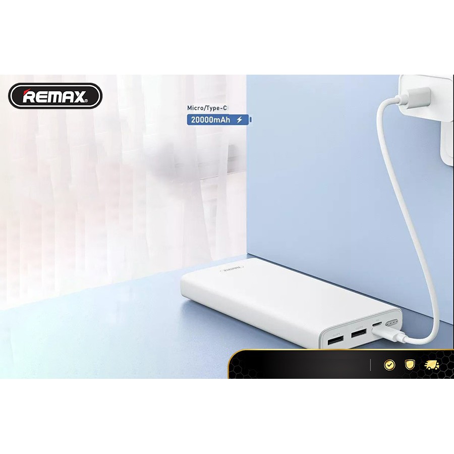 Pin sạc dự phòng Remax RPP-150 Bodi 20000mAh 2 cổng input, 2 cổng output max 2.1A