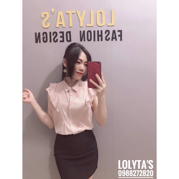 Lolyta s déign - áo sơ mi cổ đức xếp ly cầu ngưc xếp ly kẹp bèo siêu xinh - ảnh sản phẩm 8