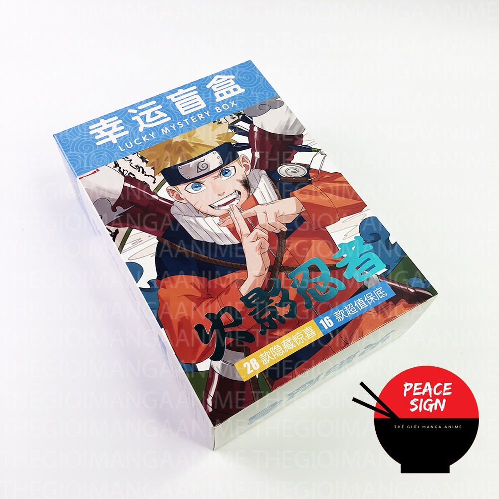 Hộp quà tặng anime NARUTO SHIPPUNDEN có bình nước ảnh dán vòng tay ảnh thẻ postcard chibi