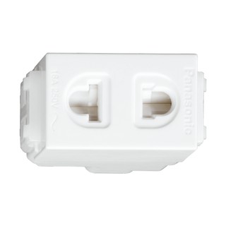 Ổ cắm đôi 2 chấu có màn che Panasonic - dòng Wide
