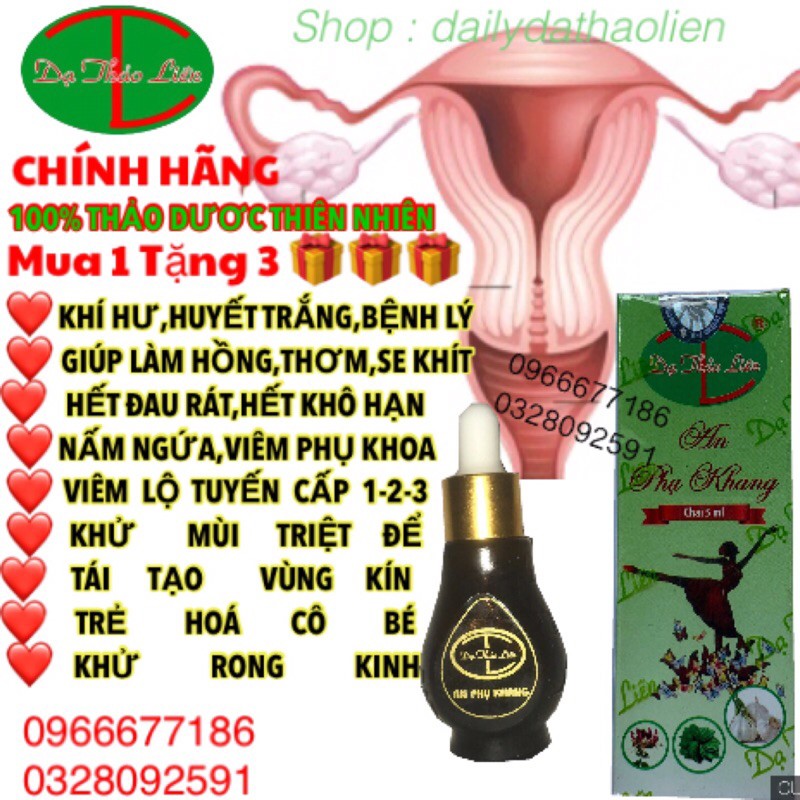 Tinh dầu an phụ kháng dạ thảo liên viêm phụ khoa,nấm ngứa (MUA 1 TẶNG 3 QUÀ)