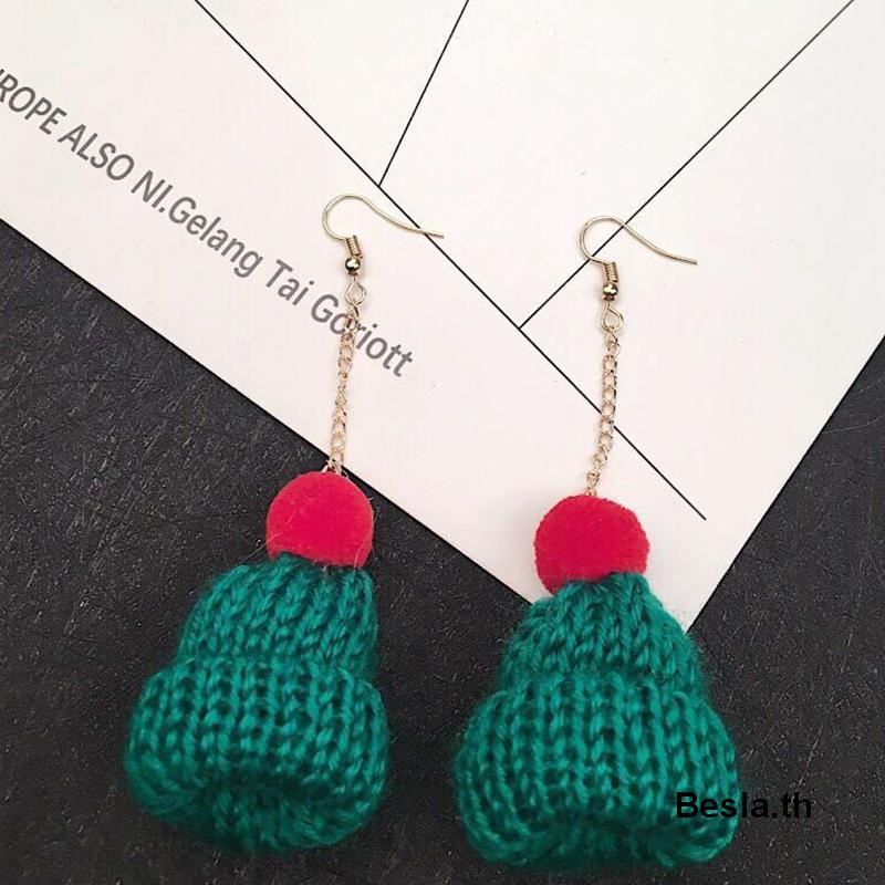 ✨✨Bông Tai Mặt Bóng Len Thu Đông Cá Tính Đa Năng