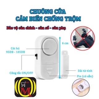 Chuông cửa báo khách , báo trộm không dây, chuông cảm biến báo động chống trộm cao cấp gắn cửa thông minh bí mật QMAT