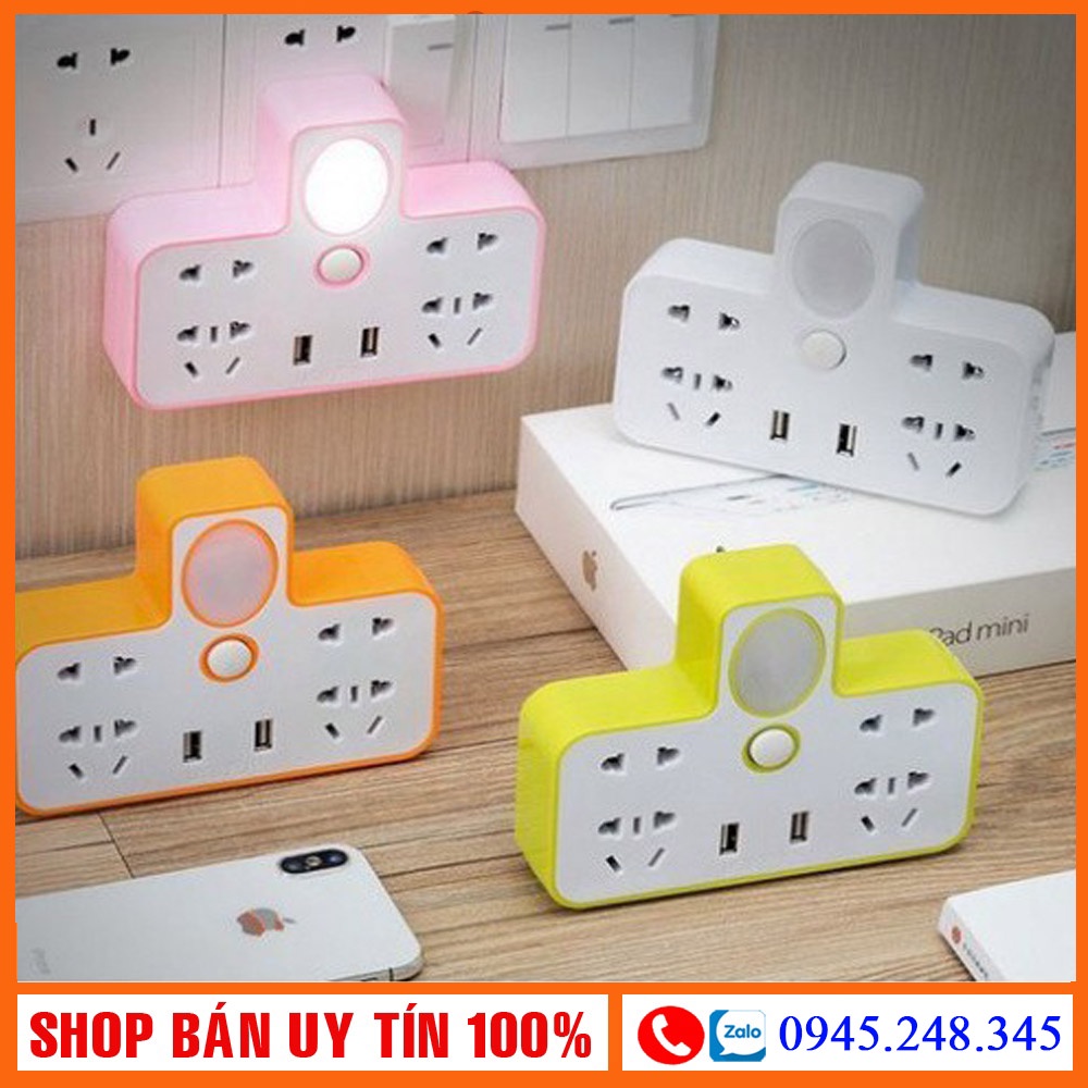 Ổ CẮM ĐIỆN THÔNG MINH KIÊM ĐÈN NGỦ VÀ CỔNG SẠC USB. AN TOÀN KHI SỬ DỤNG