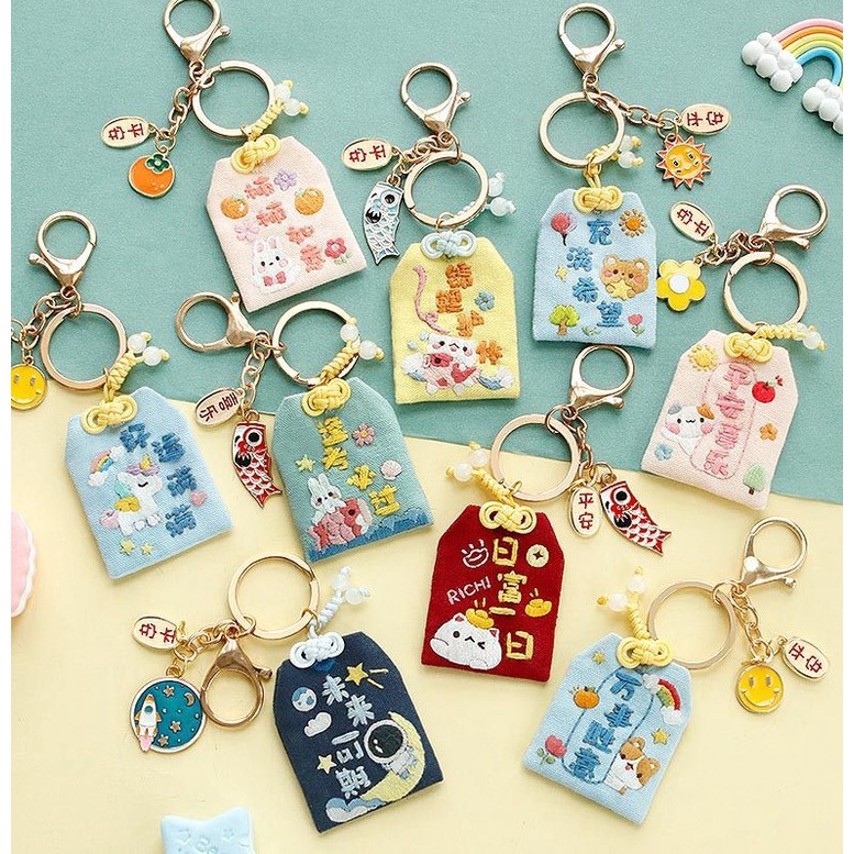 [ CÓ SẴN ] DIY / BỘ KIT TỰ THÊU MÓC KHOÁ OMAMORI