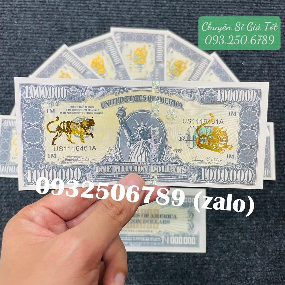 Tờ Tiền 1 Triệu Đô Hình Con Mèo - usd Kỉ Niệm Lưu Niệm, Có Bảo An