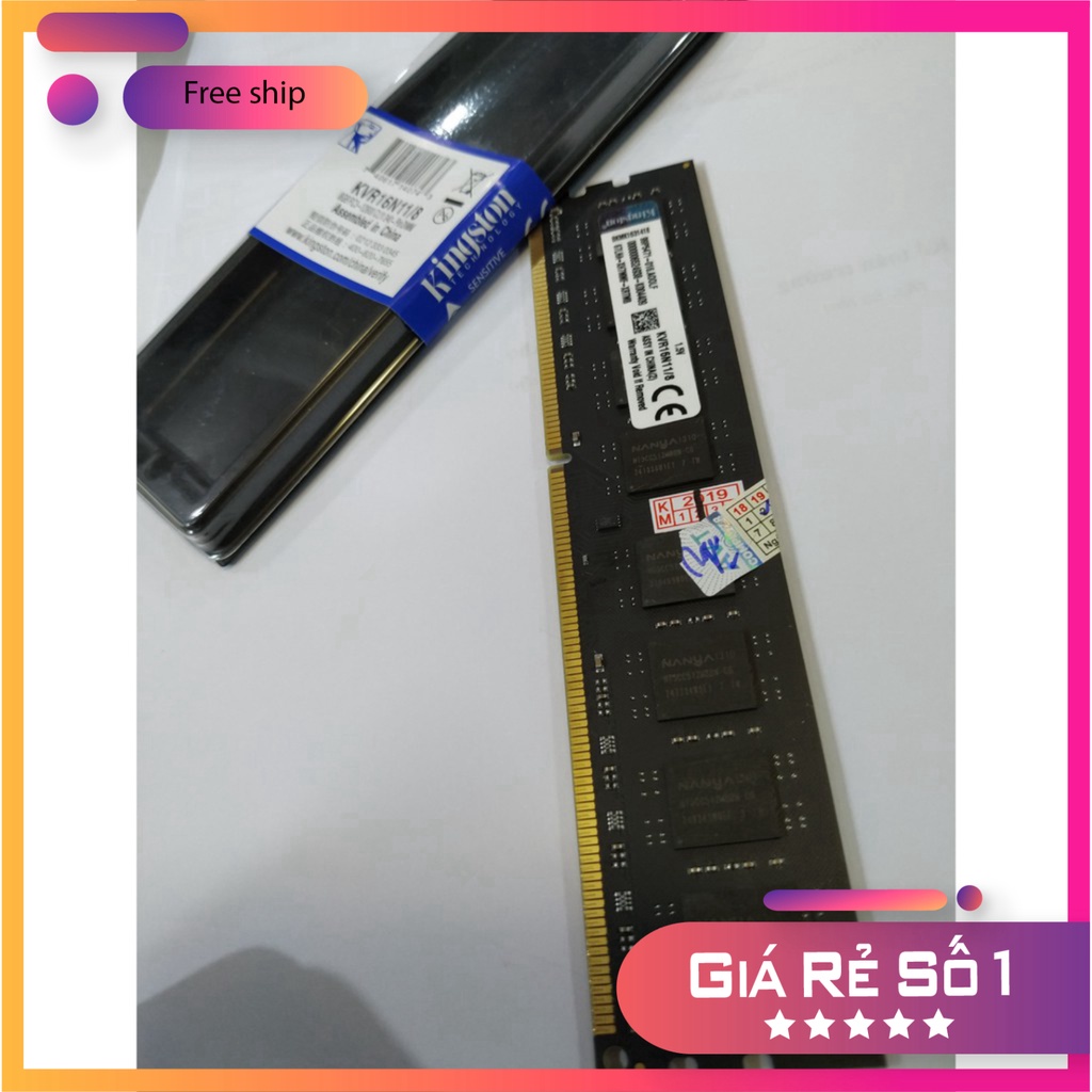 (bán sỉ) Ram Kingston DDR3 8Gb Bus 1600Mhz Mới 100% Bảo Hành 36 Tháng (freeship 99k) MSP 021