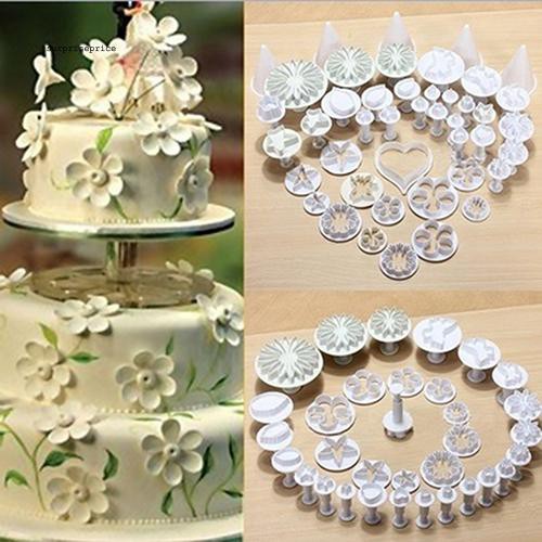 Set 33 khuôn tạo hình hoa đa dạng tiện dụng trang trí bánh