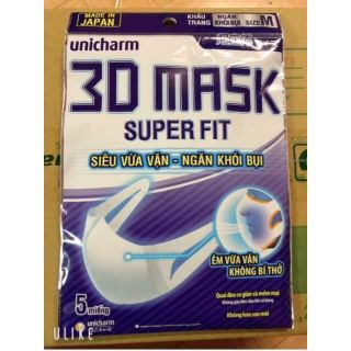 Khẩu trang 3d mask unicharm người lớn 45k/gói 5 miếng