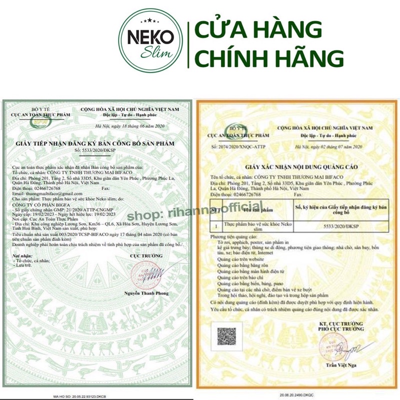 Giảm Cân Nhanh An Toàn NEKO SLIM Hỗ trợ tăng cường chuyển hoá chất béo