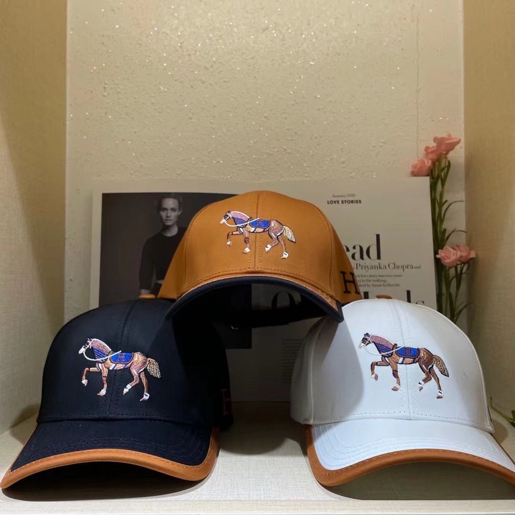 Nón Kết Hermes Thêu Hình Động Vật Thời Trang Cá Tính