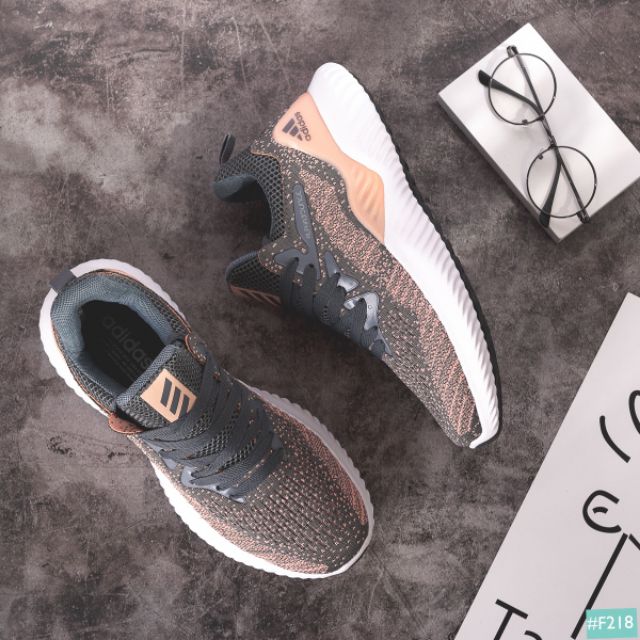 [Fullbox] Giầy alphabounce kem hồng nữ, giày thể thao kem hồng nữ( hình thật)