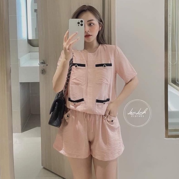 Set bộ đũi viền túi pha cộc nhiều màu