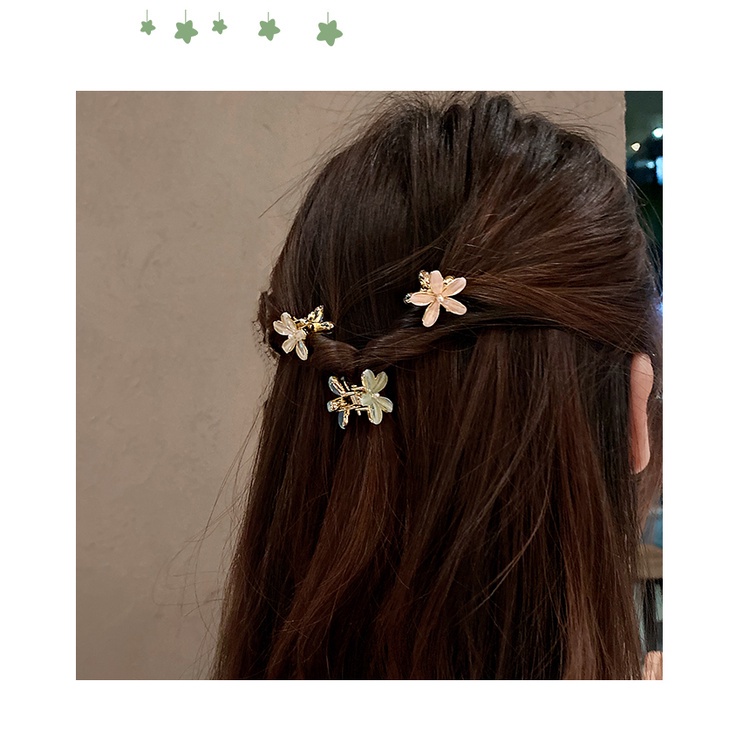 【kifli】Kẹp Tóc Đính Hoa Pha Lê Nhỏ Xinh Xắn Dành Cho Nữ