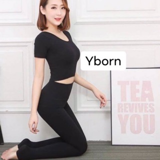 Bộ tập yoga, gym croptop Yborn