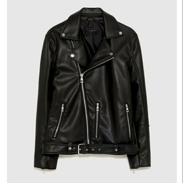 Áo khoác da Zara biker jacket nam auth chính hãng