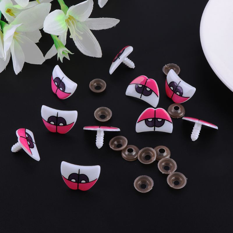 KING 10pcs Cute Cartoon Safety Doll Eyes For Toy Bear Dolls Puppet Stuffed Animal Crafts Children DIY With Washers