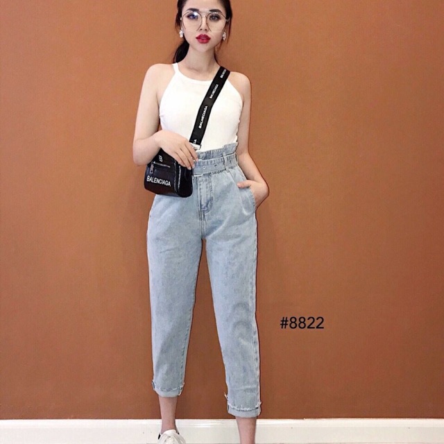 Quần baggy nữ kèm đai phong cách hàn quốc nữ XƯỞNG MAY TC2