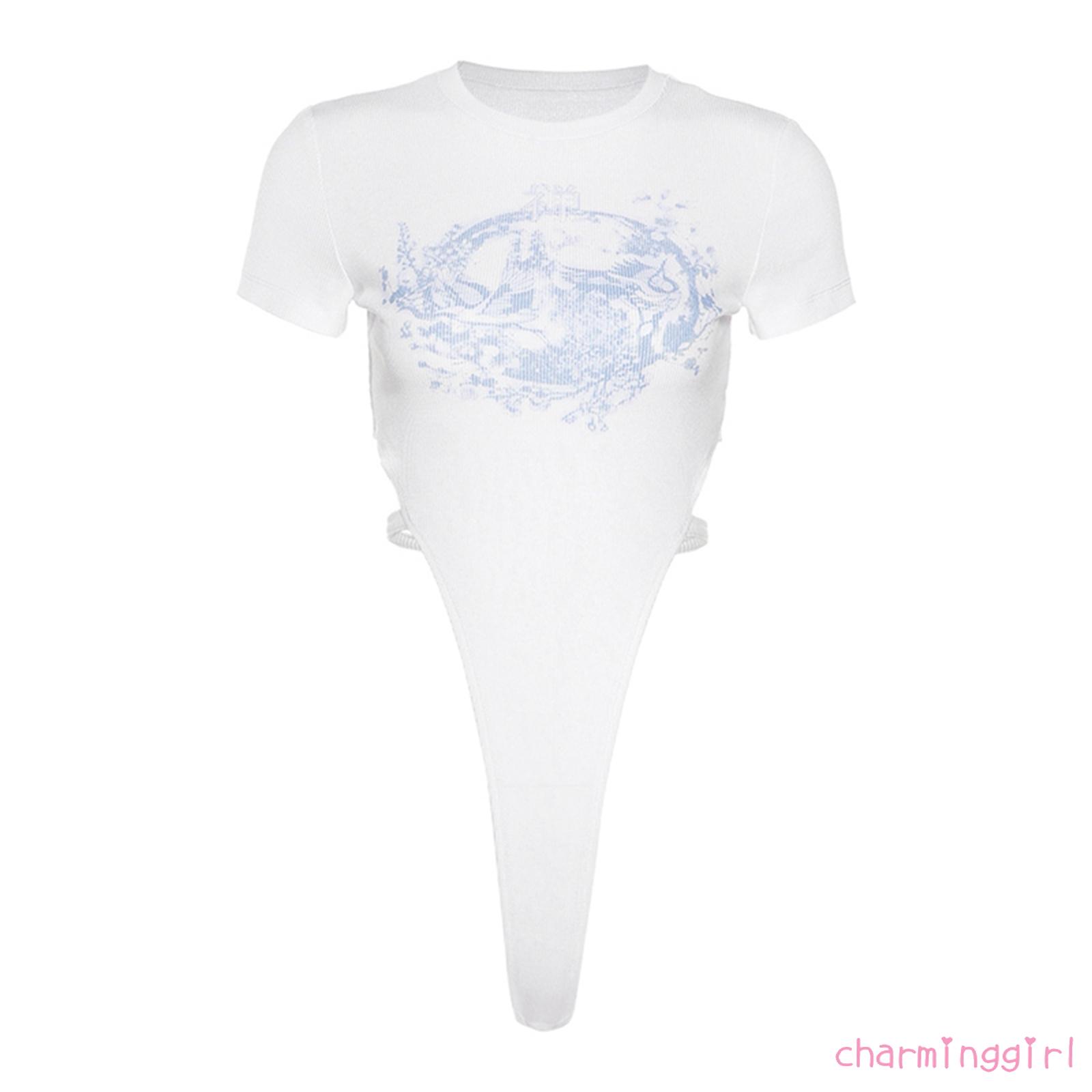 Bodysuit Nữ Ngắn Tay Cổ Tròn Hở Eo Quyến Rũ | BigBuy360 - bigbuy360.vn