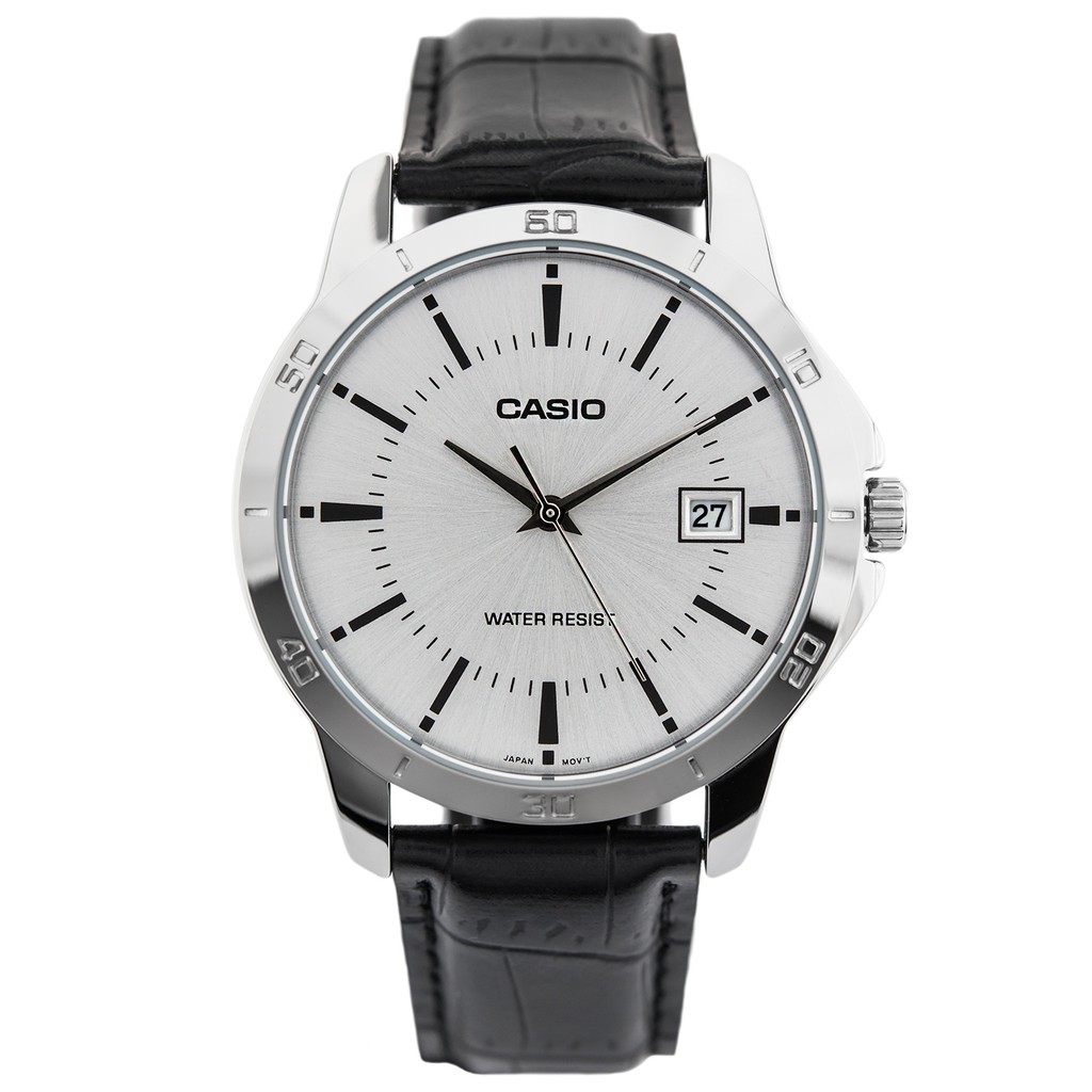 Đồng hồ nam dây da Casio chính hãng Anh Khuê MTP-V004L-7AUDF (41mm)