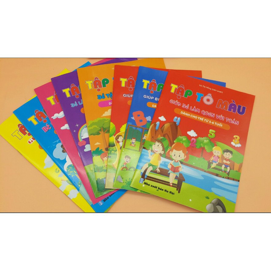 Set 8 quyển - Bộ tập tô cho bé