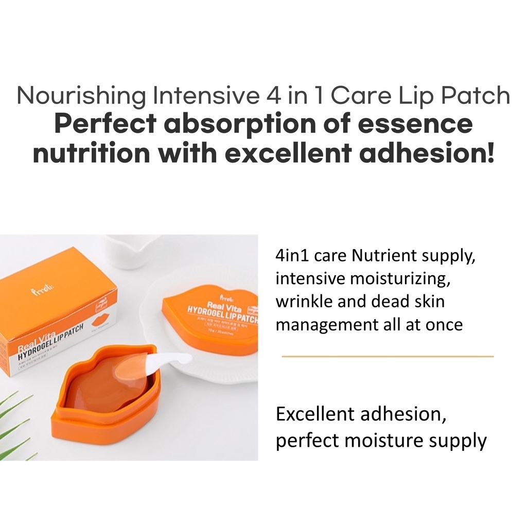Set 30 miếng dán dưỡng môi Real Vita Hydrogel 70g