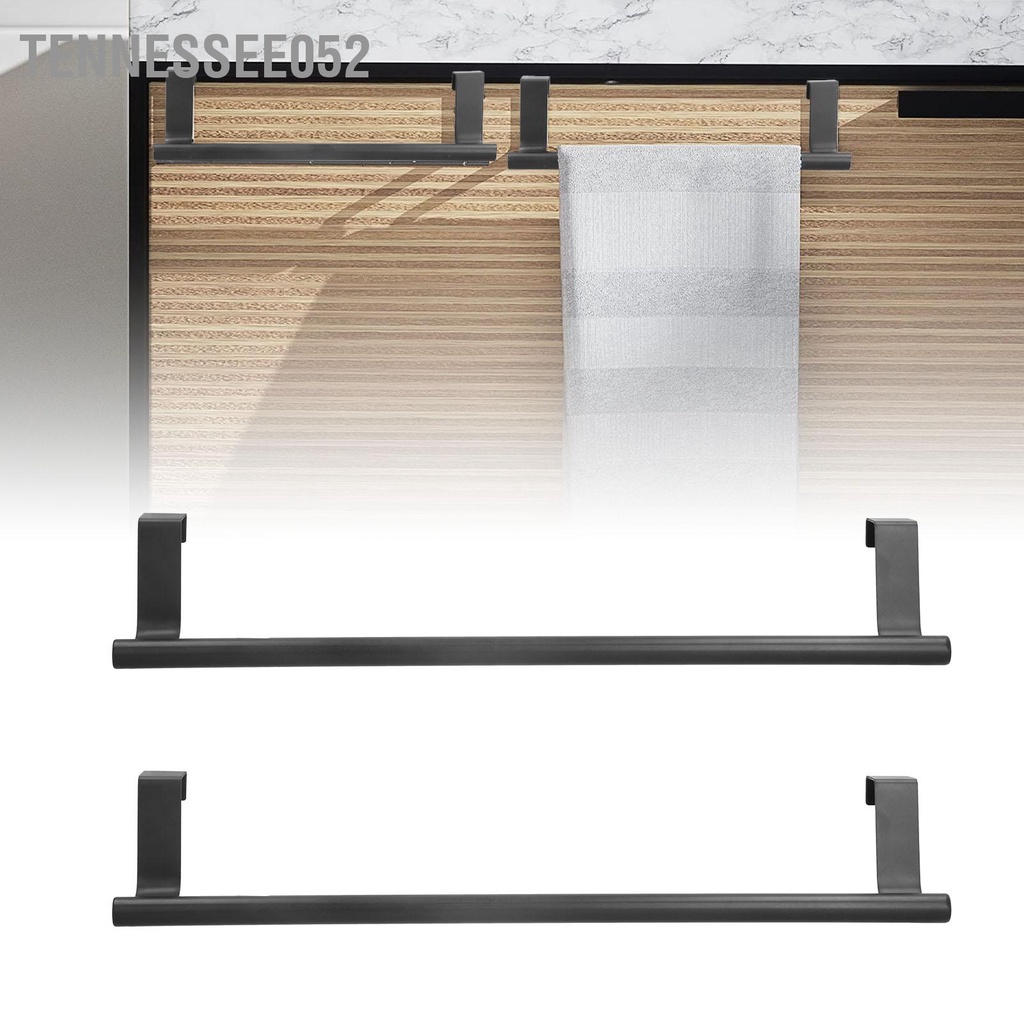 Set 2 Giá Treo Khăn Gắn Cửa Tủ Màu Đen Không Cần Khoan Lỗ Tiện Dụng Cho Gia Đình / Khách