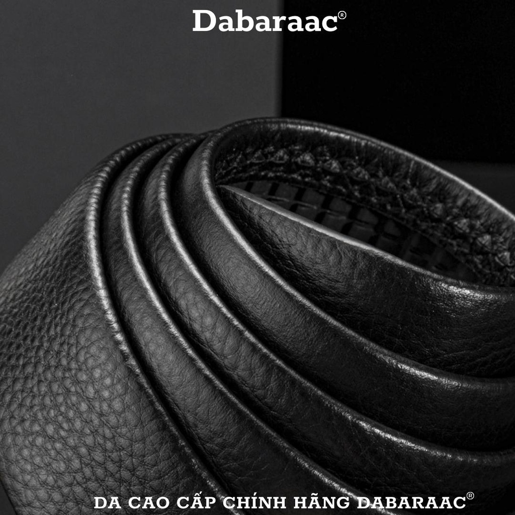 Thắt lưng nam da cao cấp Dabaraac mặt tròn xoay đính đá khoá tự động sang trọng TL22