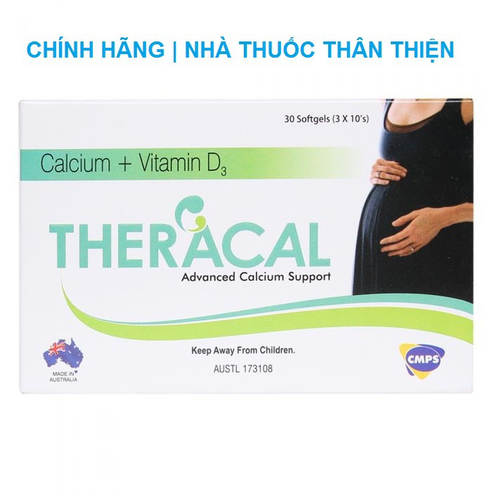 {Úc} Theracal CMPS - Bổ sung vitamin D và Canxi cho mẹ mang thai và đang cho con bú (Hộp 30 viên)