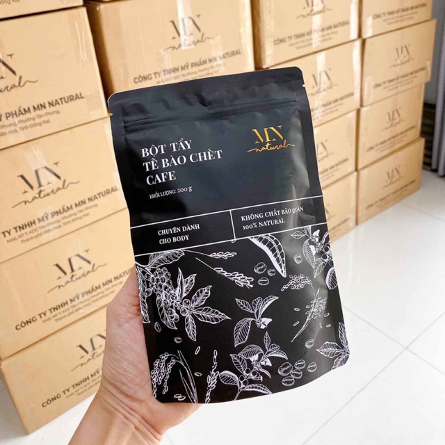 (chính hãng) Bột cafe ủ trắng tẩy tế bào chết MN Natural