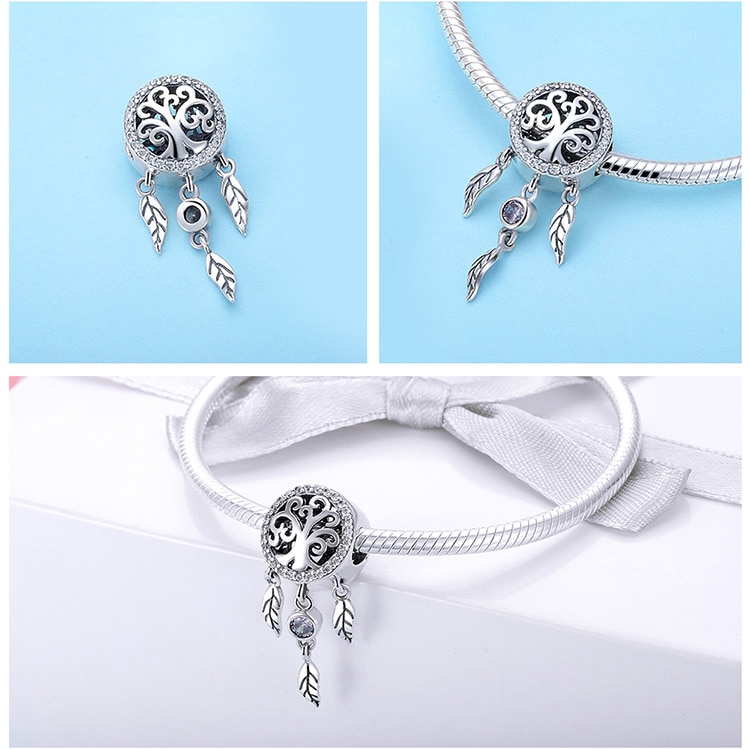 Hạt trang sức Bamoer thiết kế hình phong cách lưới giấc mơ tinh xảo