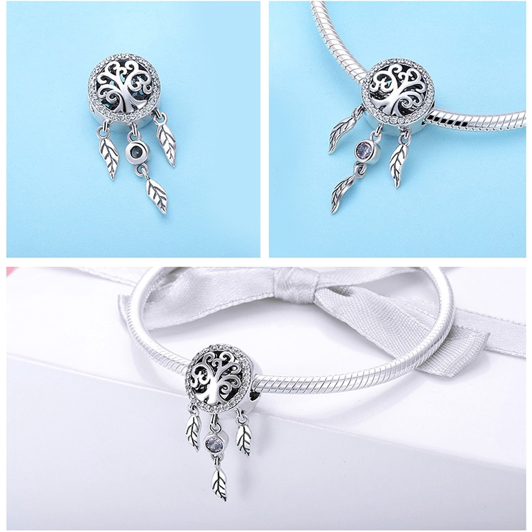 Hạt charm Bamoer thiết kế hình Dreamcatcher sắc xảo tinh tế