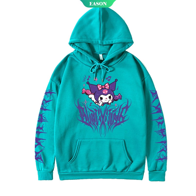 Áo hoodie In Hình Anime Sanrios Anime Kawaiiins Kuromi Mới Phong Cách Đường Phố Châu Âu Cho Nam Và Nữ
