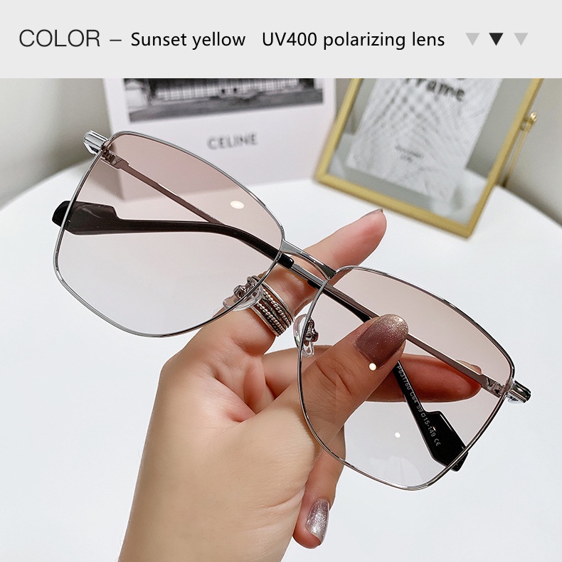 Kính Mát Phân Cực Chống Tia UV400 GM Màu Hồng / Xanh Lá / Xám / Xanh Dương Gradient Thời Trang Cho Nữ SID02