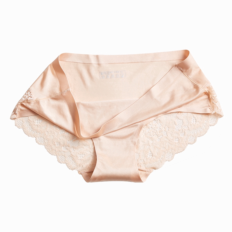 Sexy Lace Panties Women Ice Silk Seamless Mid Waist Briefs High Quality Comfortable Breathable Soft M-3XL | BigBuy360 - bigbuy360.vn