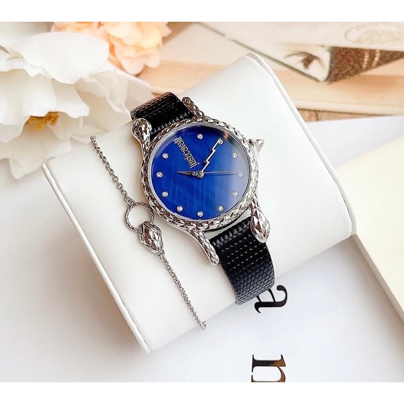 Đồng Hồ Nữ JustCavalli ,Mặt 32mm, Chống Nước 30m, Dây Da Đen