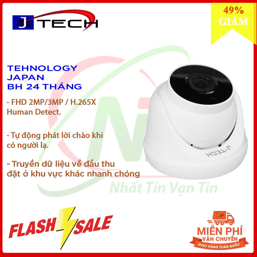 CAMERA WIFI IP J-TECH HD5280W3 (2MP) - BH 24 THÁNG