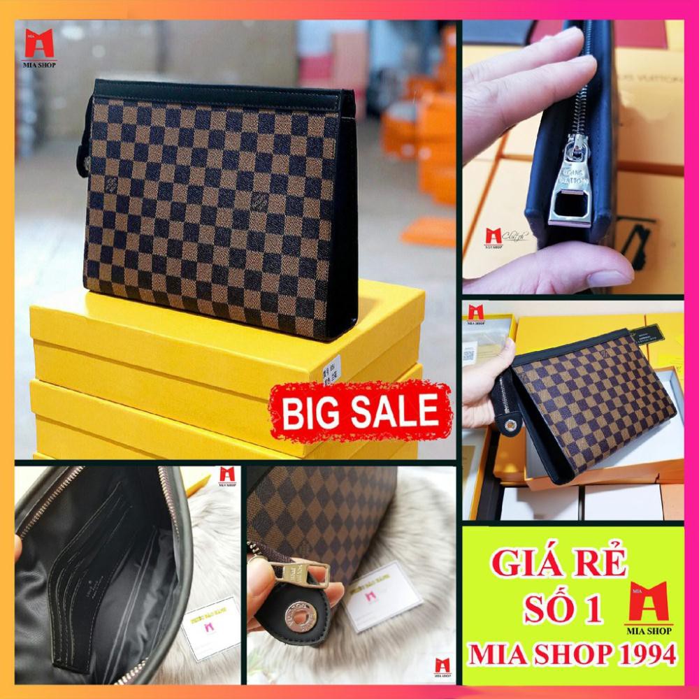 Ví cầm tay nam nữ bản to kẹp nách Unisex giá sỉ đựng được nhiều đồ QCLV1 MIA SHOP 1994