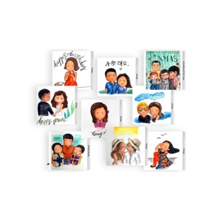 Vẽ chibi từ ảnh thật quà tặng Tết thiệp Valentine 8/3 sinh nhật