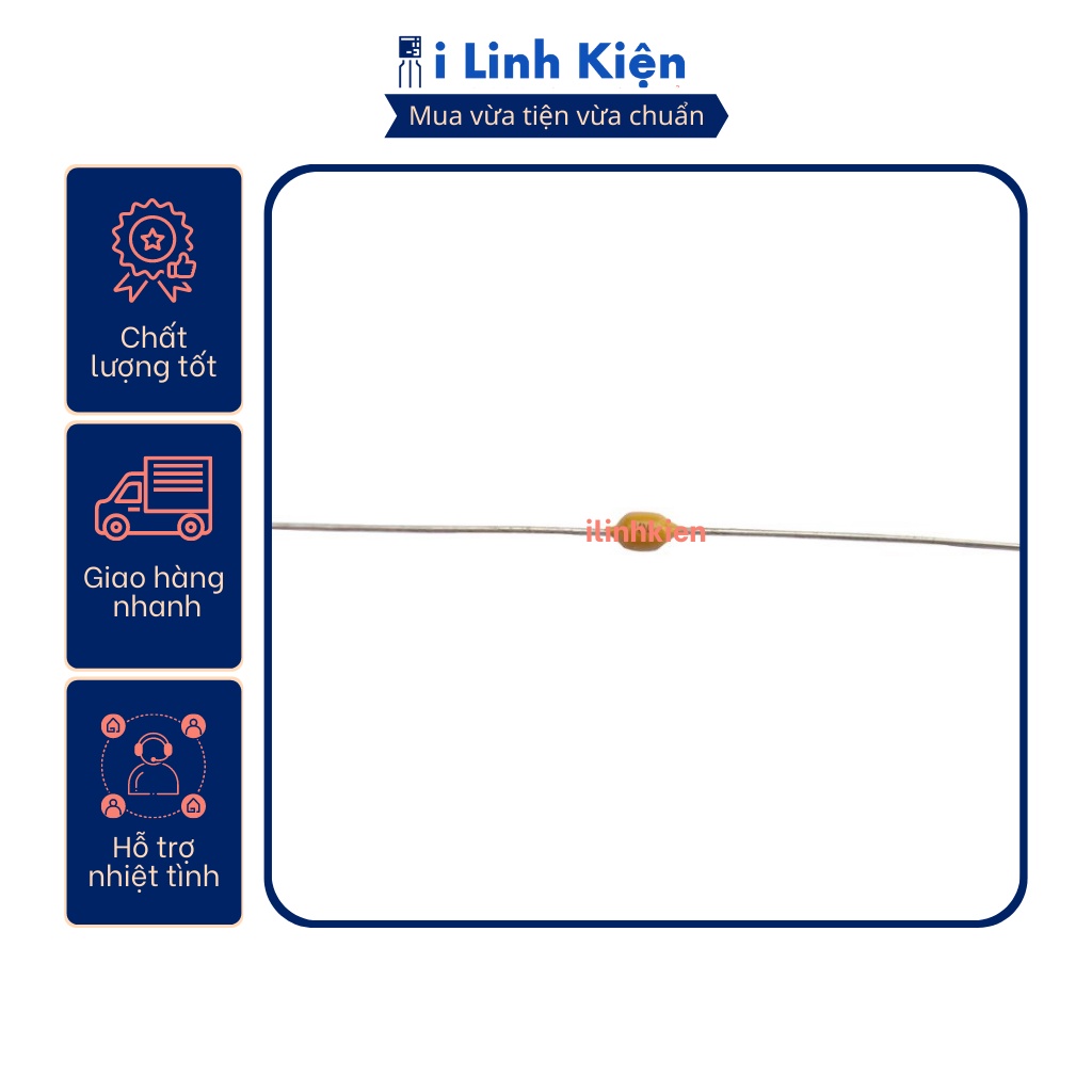 Tụ sứ vàng 104 100nF 0.1uF 50V đóng dây