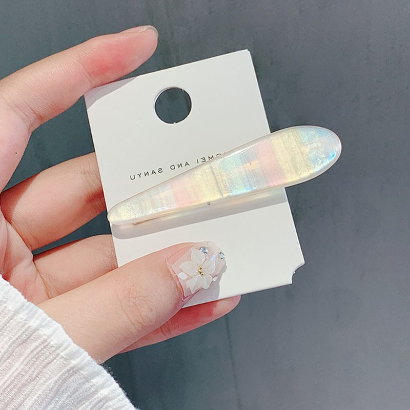 Kẹp tóc mái mỏ vịt màu sắc phong cách tiên cá dành cho bạn gái